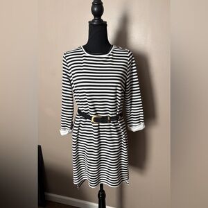 ALYA tunic sweatshirt dress casual cute nautical vacation preppy sz M EUC